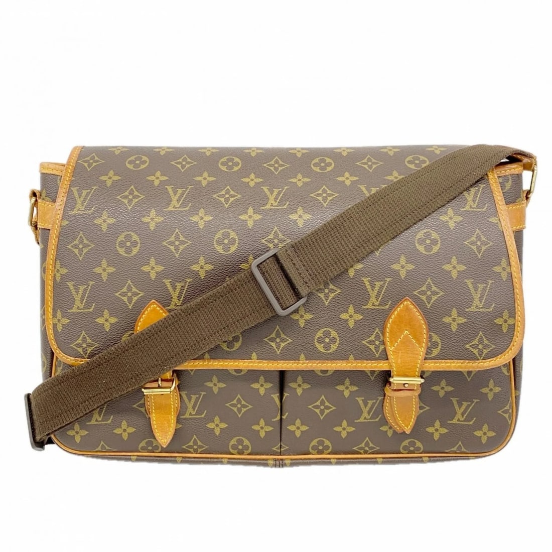 LOUIS VUITTON MONOGRAM GIBECIERE GM SHOULDER BAG BROWN: Louis Vuitton Monogram Gibeciere GM Shoulder Bag Brown Brand: Louis Vuitton Type/Style: Shoulder bag Material: None Color: Brown Size: (HxWxD)27cm x 40cm x 11.5cm / 10.62'' x 15.74'' x 4.52'' Acce