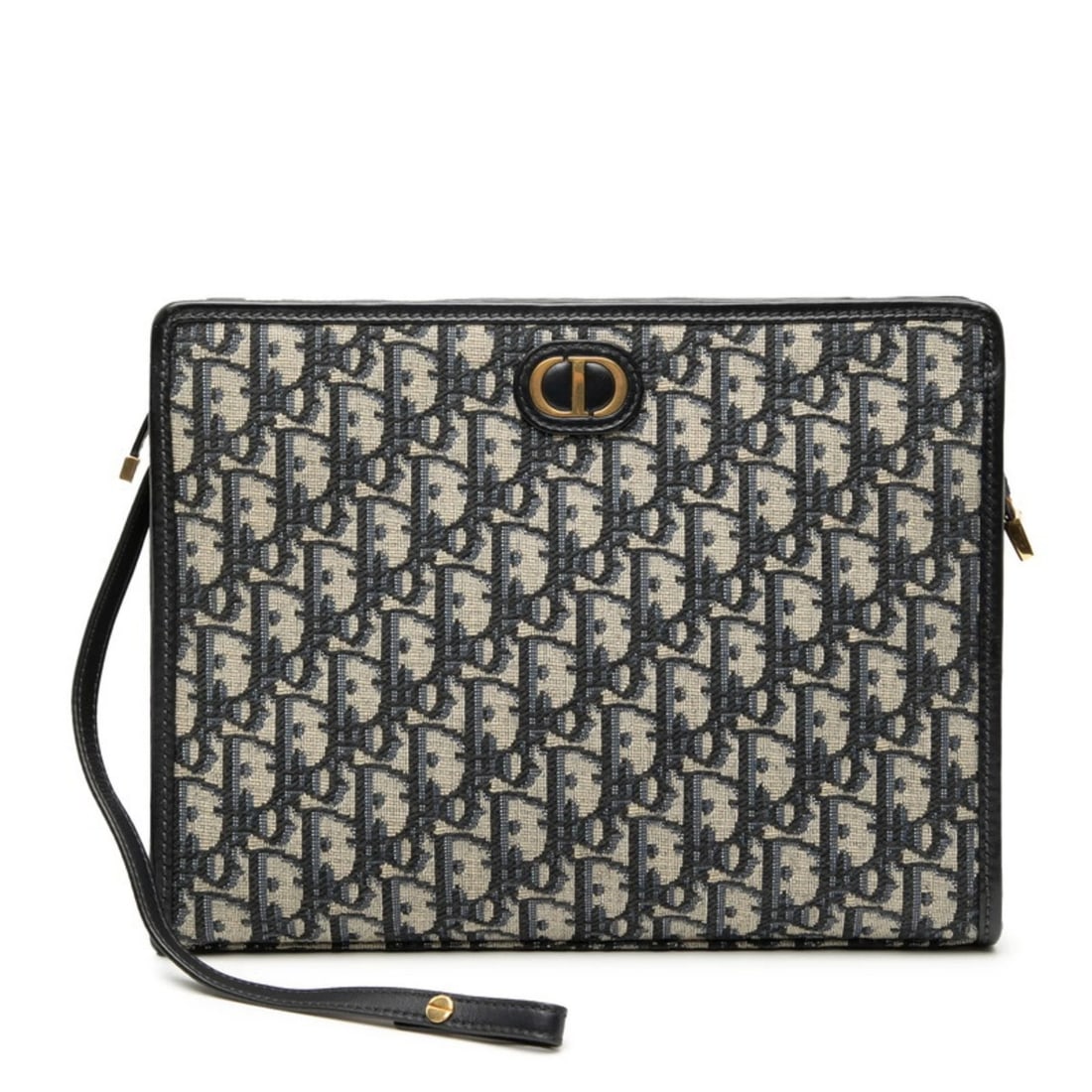 CHRISTIAN DIOR OBLIQUE 30 MONTAIGNE CLUTCH BAG NAVY CANVAS: Christian Dior Oblique 30 Montaigne Clutch Bag Navy Canvas Brand: Christian Dior Type/Style: Clutch bag Material: Canvas,Leather Color: Navy Size: (HxWxD)6cm x 26cm x 20cm / 2.36'' x 10.23'' x 7.87'' 