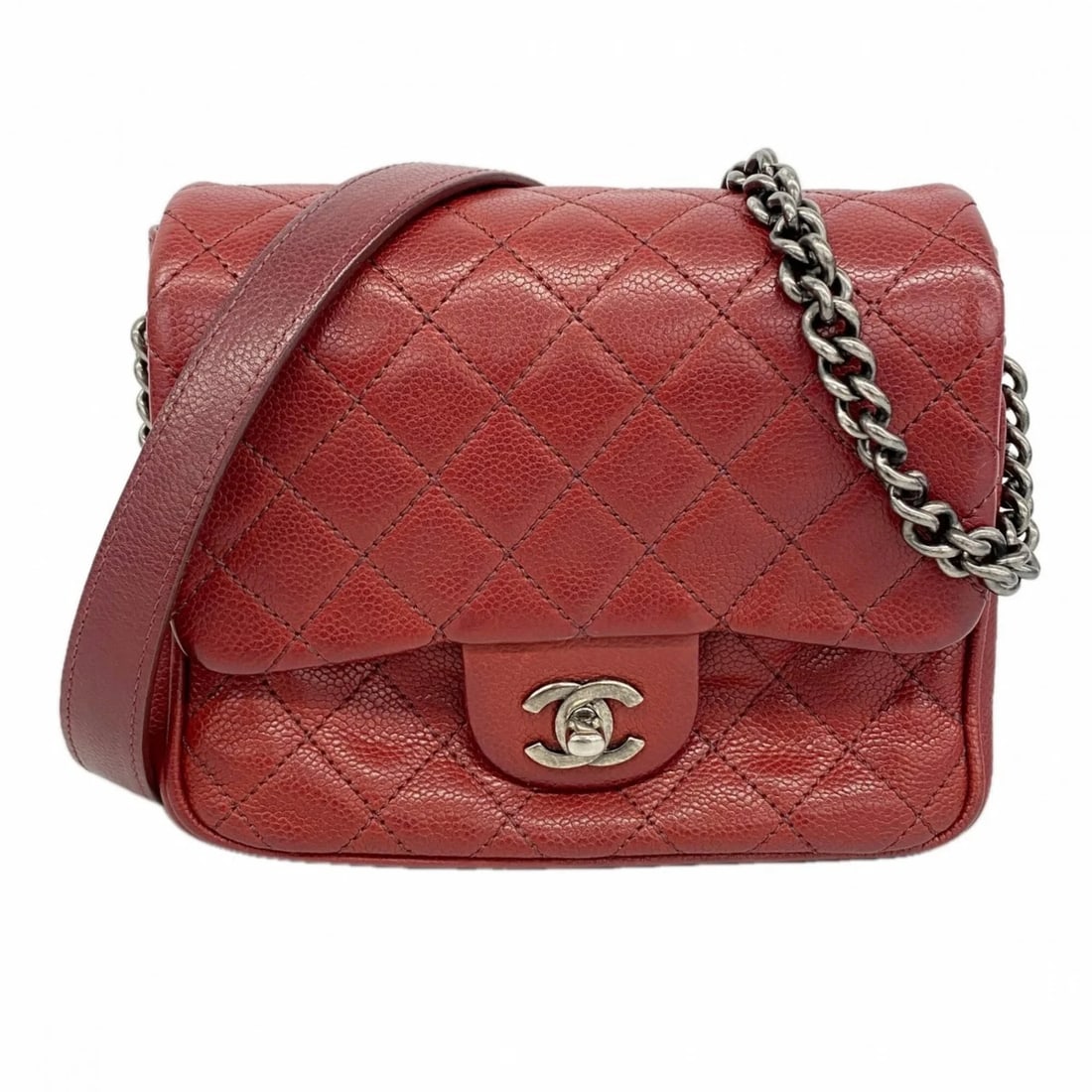 CHANEL MINI MATELASSE CHAIN SHOULDER BAG, CAVIARSKINLEATHER (1 of 4)