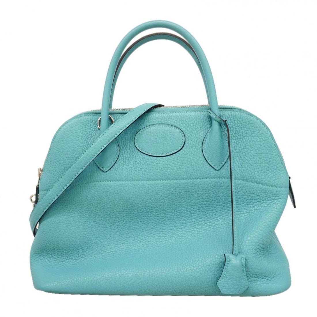 HERMES BOLIDE 31 HANDBAG, TAURILLON CLEMENCE LEATHER, BLUE ATOLL: Hermes Bolide 31 handbag, Taurillon Clemence leather, Blue Atoll Brand: Hermes Type/Style: Handbag Material: Taurillon clemence leather Color: Blue Atoll Size: (HxWxD)24cm x 31cm x 12cm / 9.44'' x 12.