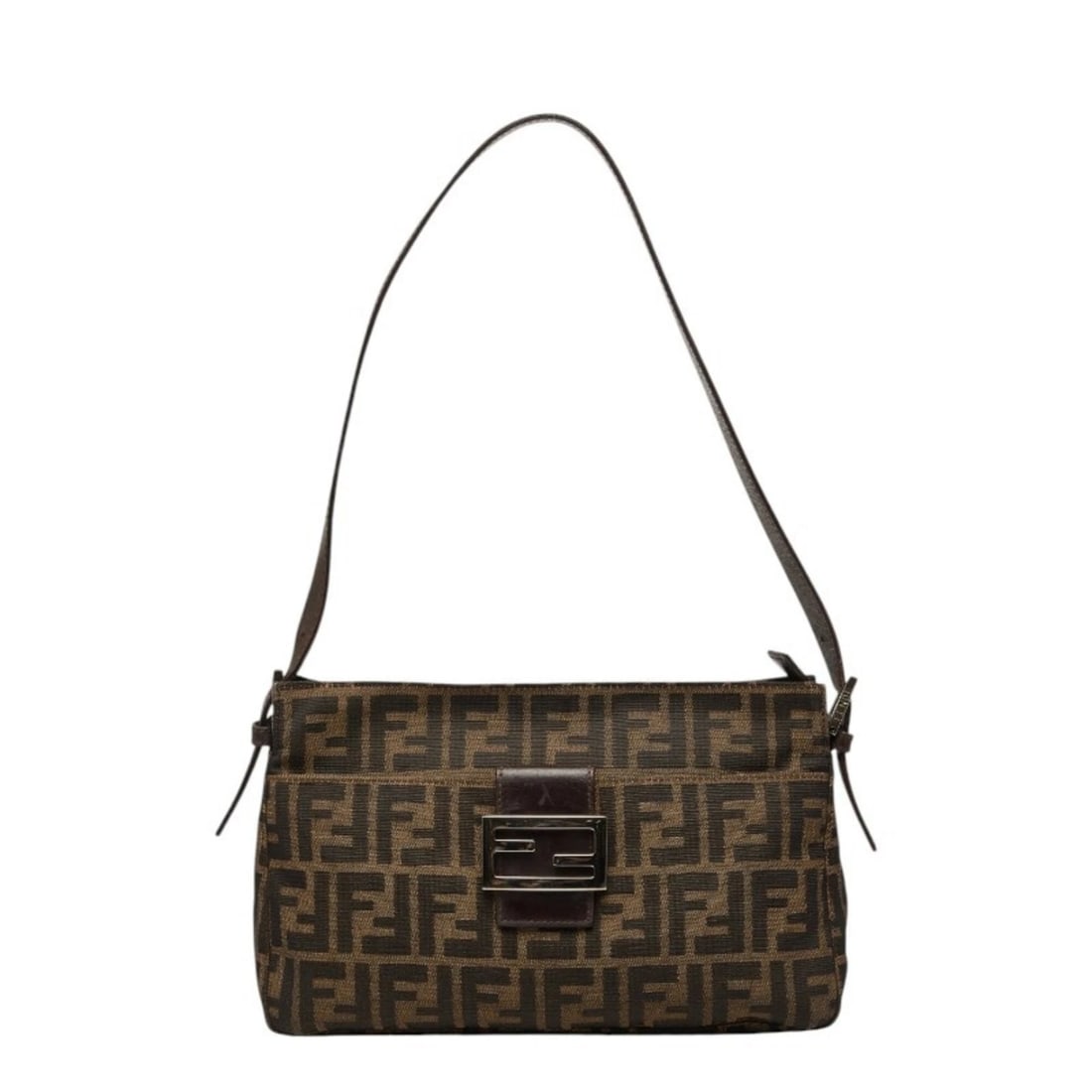 FENDI ZUCCA ONE-SHOULDER BAG BROWN CANVAS LEATHER: Fendi Zucca One-Shoulder Bag Brown Canvas Leather Brand: Fendi Type/Style: Shoulder bag Material: Canvas,Leather Color: Brown Size: (HxWxD)16cm x 28cm x 8cm / 6.29'' x 11.02'' x 3.14'' Accessories