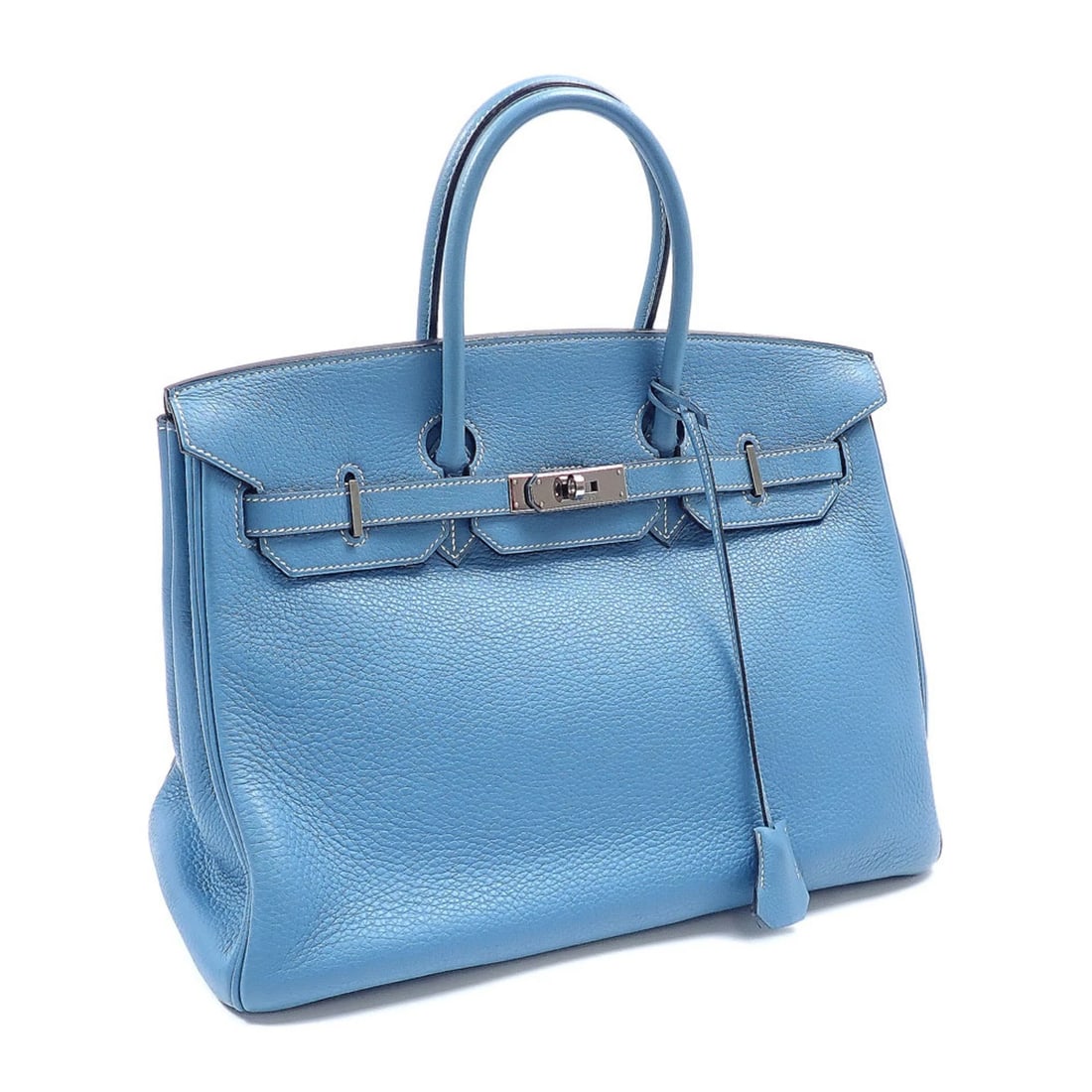 HERMES BIRKIN 35 HANDBAG, , BLUE JEAN, TAURILLON CLEMENCE LEATHER: Hermes Birkin 35 Handbag, , Blue Jean, Taurillon Clemence Leather Brand: Hermes Type/Style: Handbag Material: Taurillon clemence leather Color: Blue Jean Size: (HxWxD)27cm x 35cm x 18cm / 10.62'' x 13