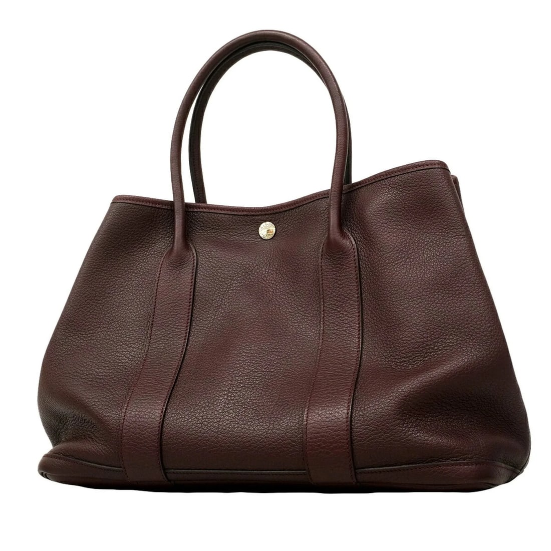 HERMES GARDEN PM TOTE BAG, NEGONDA LEATHER, BORDEAUX (1 of 5)