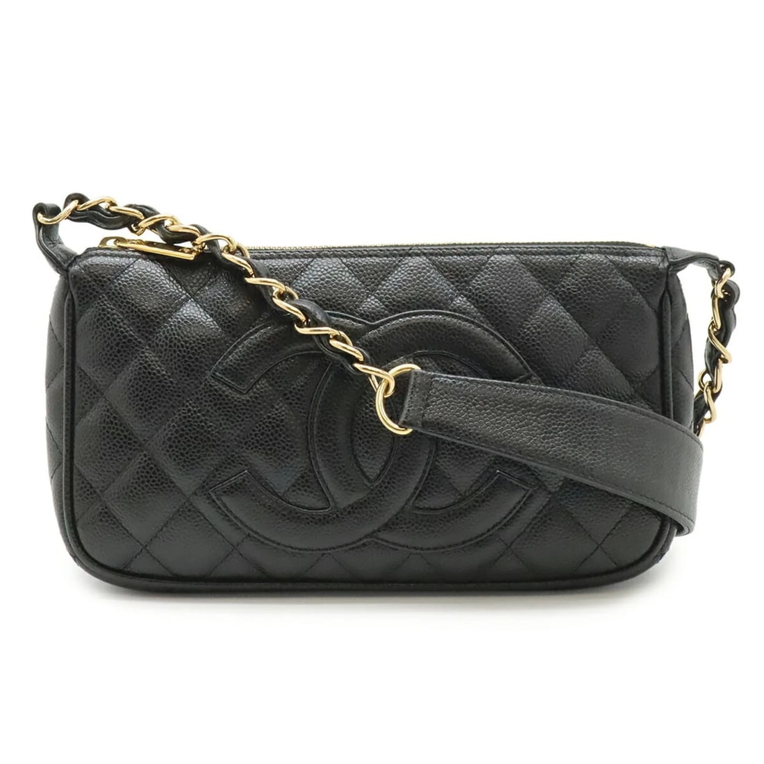 CHANEL MATELASSE COCO MARK CHAIN SHOULDER BAG, CAVIARSKINLEATHER (1 of 4)