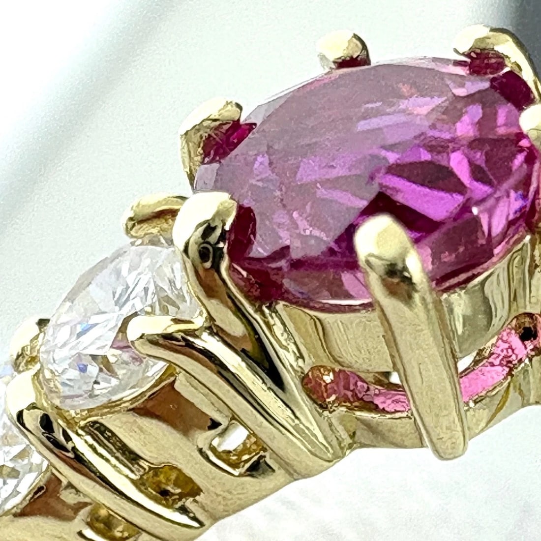 RUBY DESIGN RING YELLOWGOLD RING - 4
