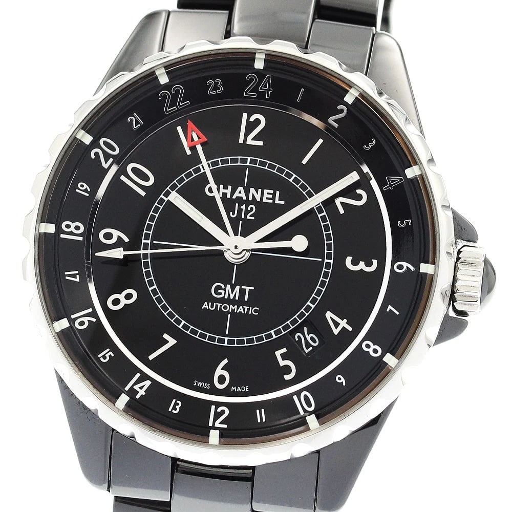 CHANEL J12 BLACK CERAMIC AUTOMATIC WATCH (1 of 5)