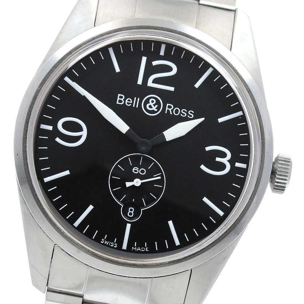 BELL?ROSS BLACK AUTO WATCH: Bell?Ross black Auto Watch Brand: Bell?Ross Type/Style: Wristwatch Material: Stainless Steel, Stainless Steel Color: Dial Color black Band Color Silver Case Color Silver Size: Case size About 41mm