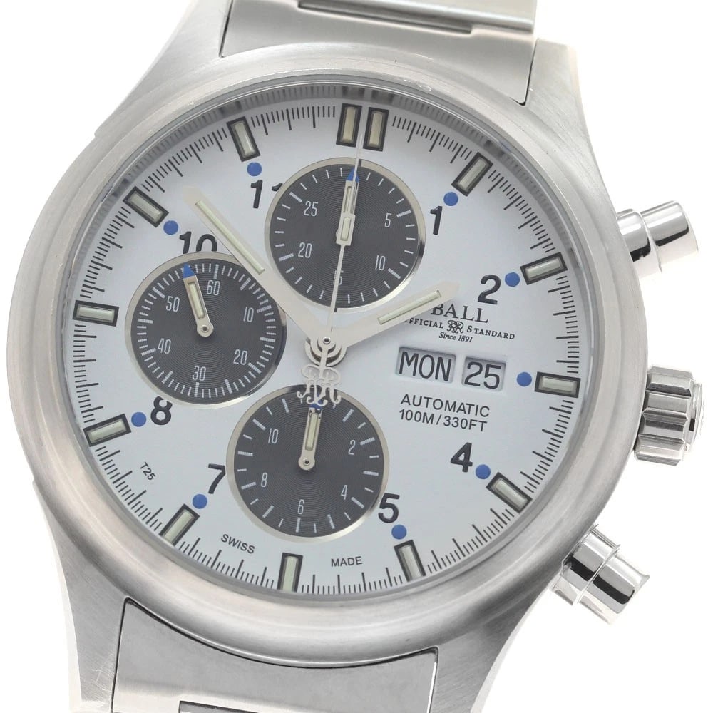 BALLWATCH STOKEMAN CHRONOGRAPH AUTOMATIC WATCH: BALLWATCH Stokeman Chronograph Automatic Watch Brand: BALLWATCH Type/Style: Wristwatch Material: Band Material Stainless Steel, Case Material Stainless Steel Color: Case Color Silver Band Color