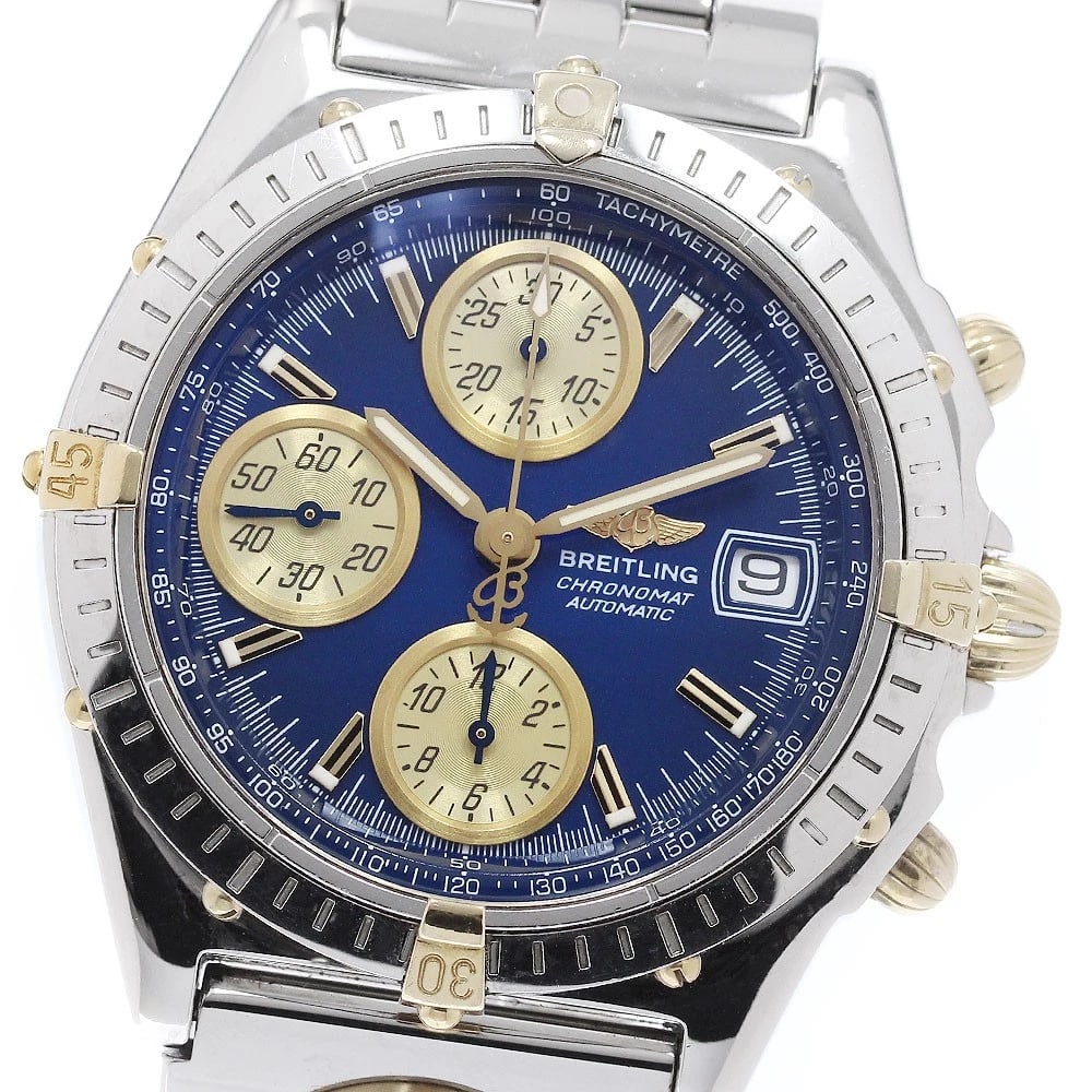 BREITLING CHRONOM DATE NAVY AUTOMATIC WATCH (1 of 5)