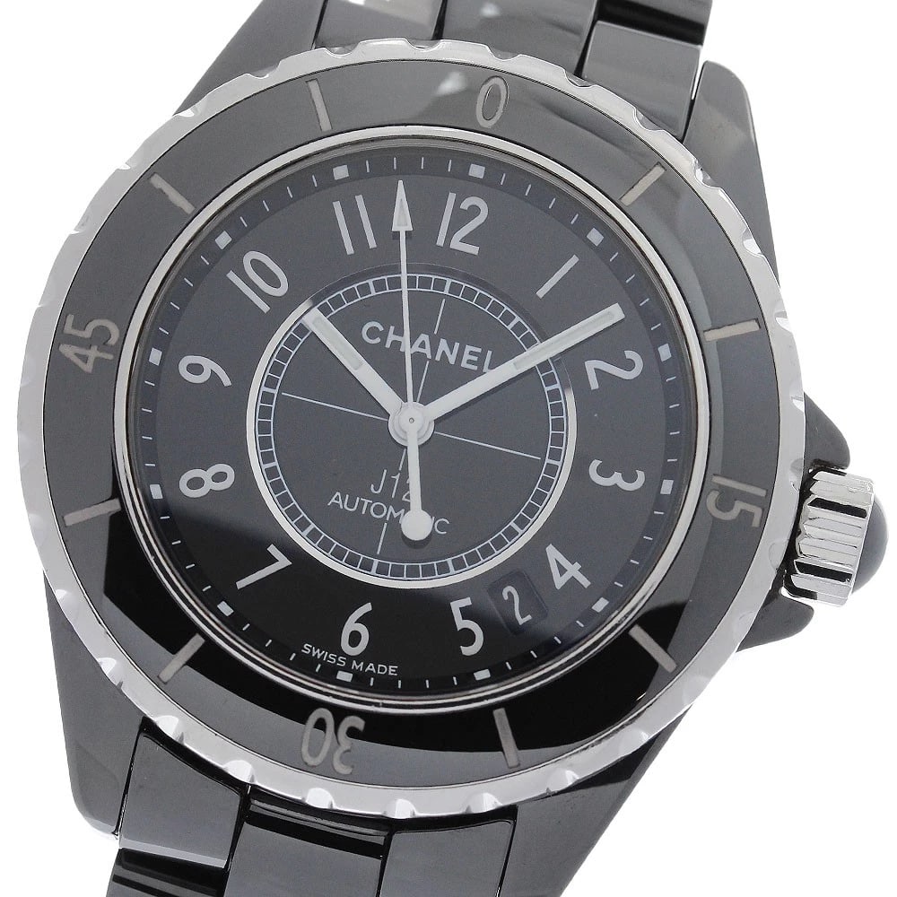 CHANEL J12 BLACK CERAMIC DATE BLACK AUTOMATIC WATCH: CHANEL J12 Black Ceramic Date black Automatic Watch Brand: CHANEL Type/Style: Wristwatch Material: Band Material Ceramic / Stainless Steel, Case Material Ceramic / Stainless Steel Color: Case Color