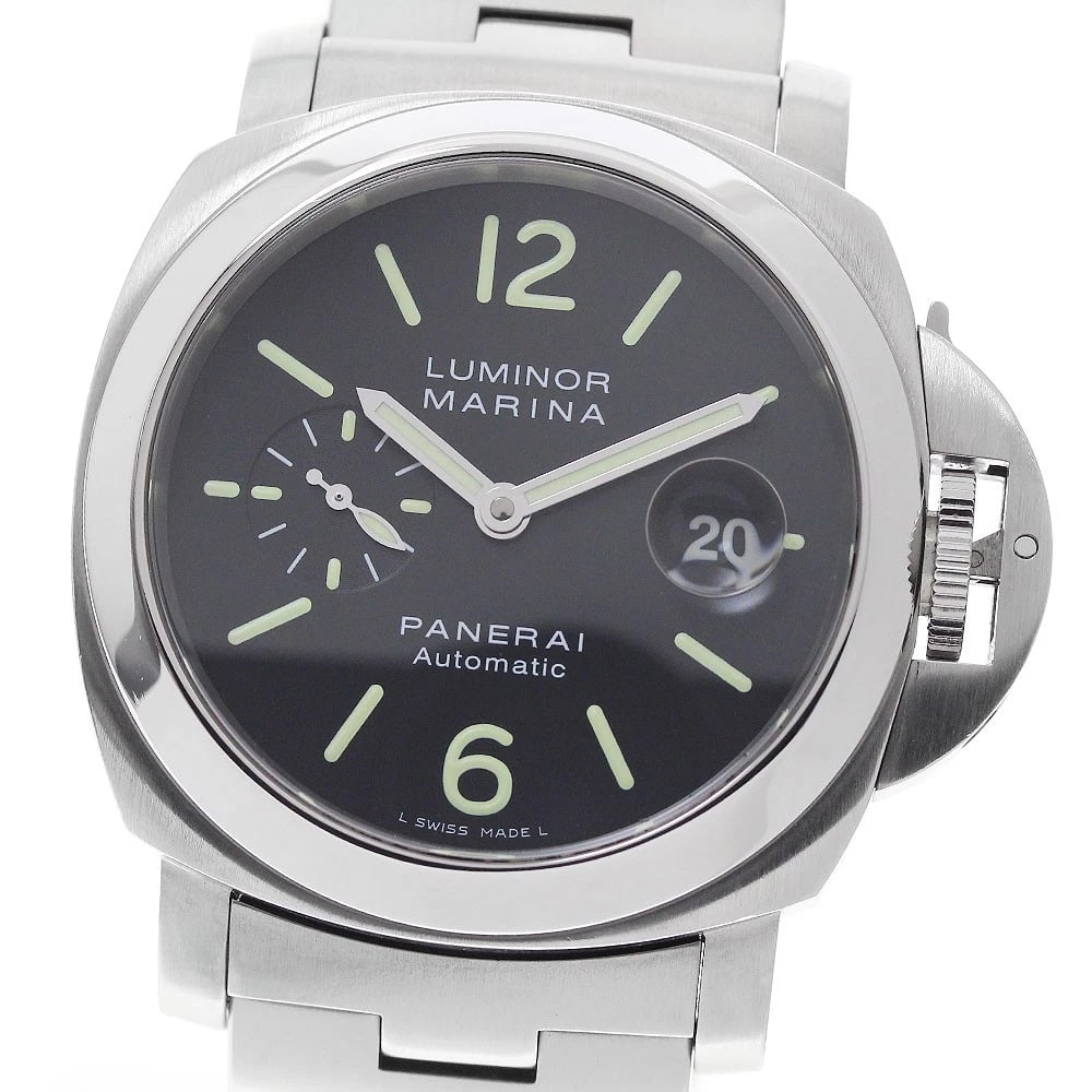 PANERAI LUMINOR MARINA DATE AUTOMATIC WATCH: PANERAI Luminor Marina Date Automatic Watch Brand: PANERAI Type/Style: Wristwatch Material: Band Material Stainless Steel, Case Material Stainless Steel Color: Case Color Silver Band Color Silver