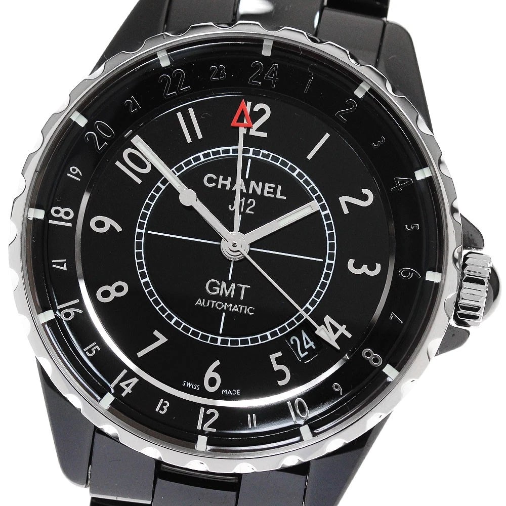 CHANEL J12 BLACK CERAMIC AUTOMATIC WATCH: CHANEL J12 Black Ceramic Automatic Watch Brand: CHANEL Type/Style: Wristwatch Material: Band Material Stainless Steel / ceramic, Case Material Stainless Steel / ceramic Color: Dial Color black Band