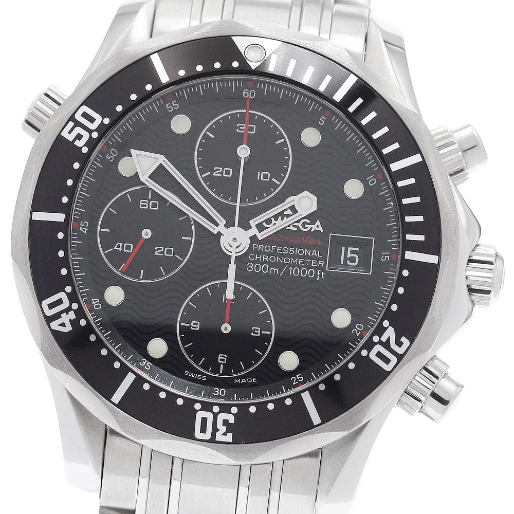 OMEGA SEAMASTER DATE AUTOMATIC WATCH: OMEGA Seamaster Date Automatic Watch Brand: OMEGA Type/Style: Wristwatch Material: Band Material Stainless Steel, Case Material Stainless Steel Color: Case Color Silver Band Color Silver Dial Color