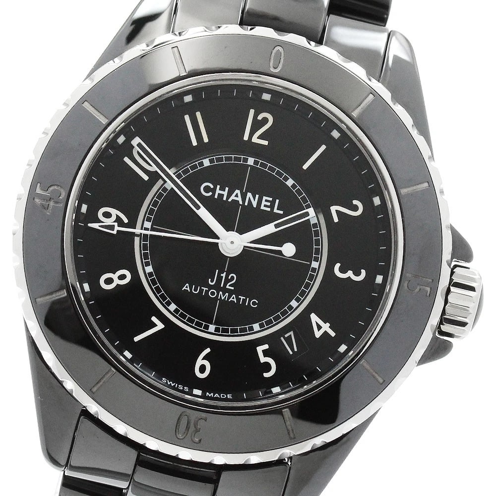 CHANEL J12 BLACK CERAMIC AUTOMATIC WATCH (1 of 5)