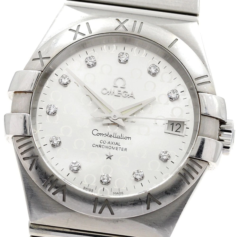 OMEGA CONSTELLATION DIAMOND AUTOMATIC WATCH: OMEGA Constellation Diamond Automatic Watch Brand: OMEGA Type/Style: Wristwatch Material: Band Material Stainless Steel, Case Material Stainless Steel Color: Dial Color Silver Band Color Silver Case
