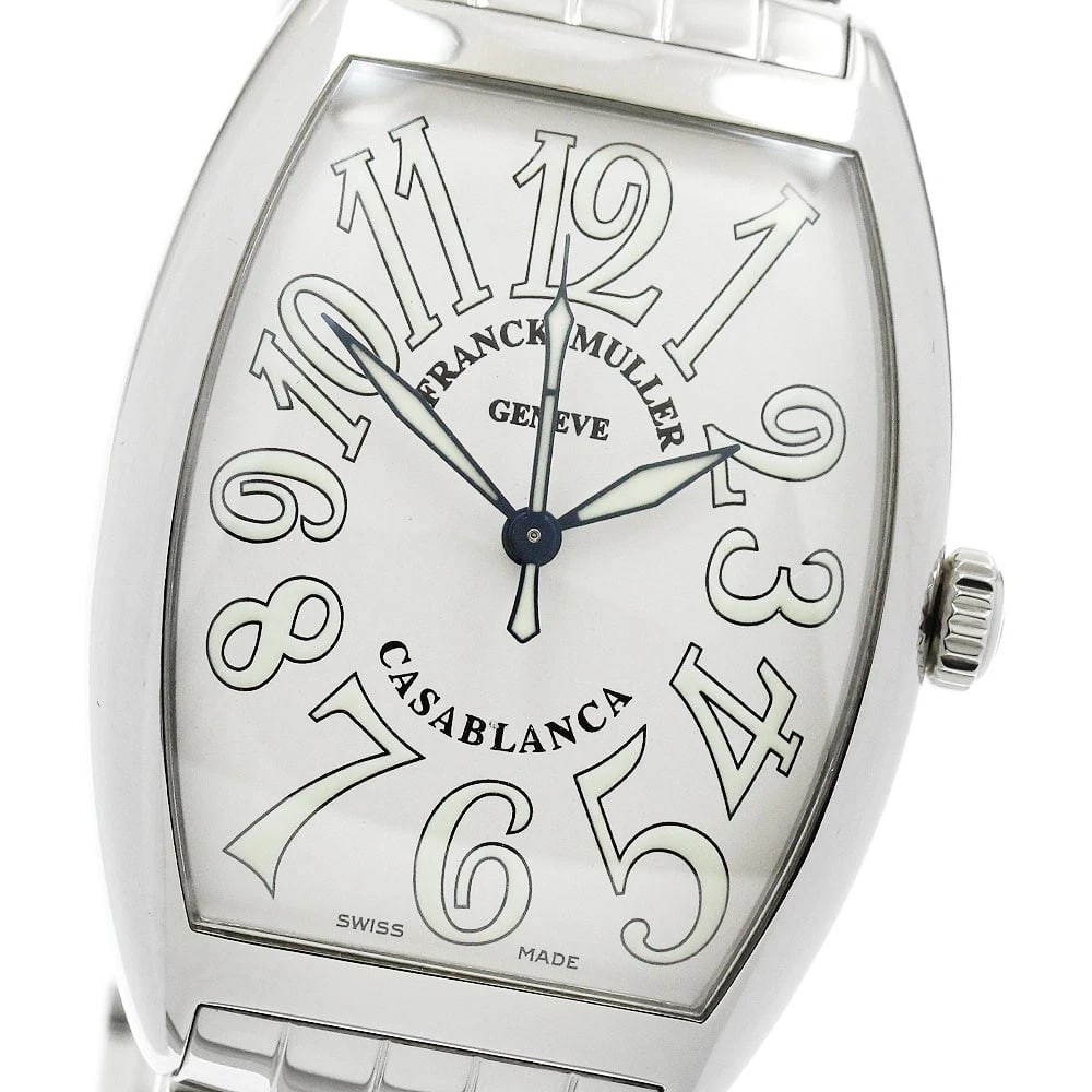 FRANCK MULLER WHITE AUTOMATIC WATCH: FRANCK MULLER white Automatic Watch Brand: FRANCK MULLER Type/Style: Wristwatch Material: Band Material Stainless Steel, Case Material Stainless Steel Color: Dial Color white Band Color Silver Case