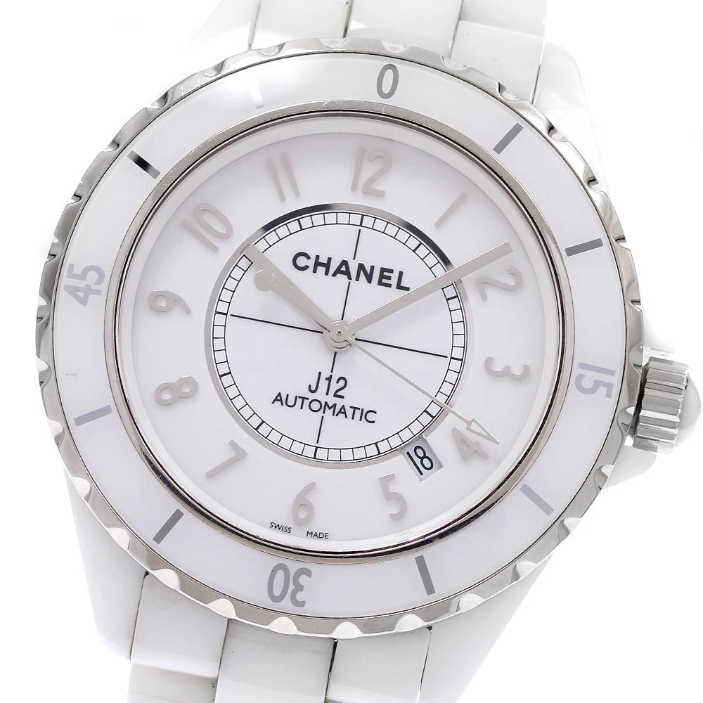 CHANEL J12 WHITE CERAMIC AUTOMATIC WATCH: CHANEL J12 White Ceramic Automatic Watch Brand: CHANEL Type/Style: Wristwatch Material: Band Material Stainless Steel / ceramic, Case Material Stainless Steel / ceramic Color: Dial Color white Band