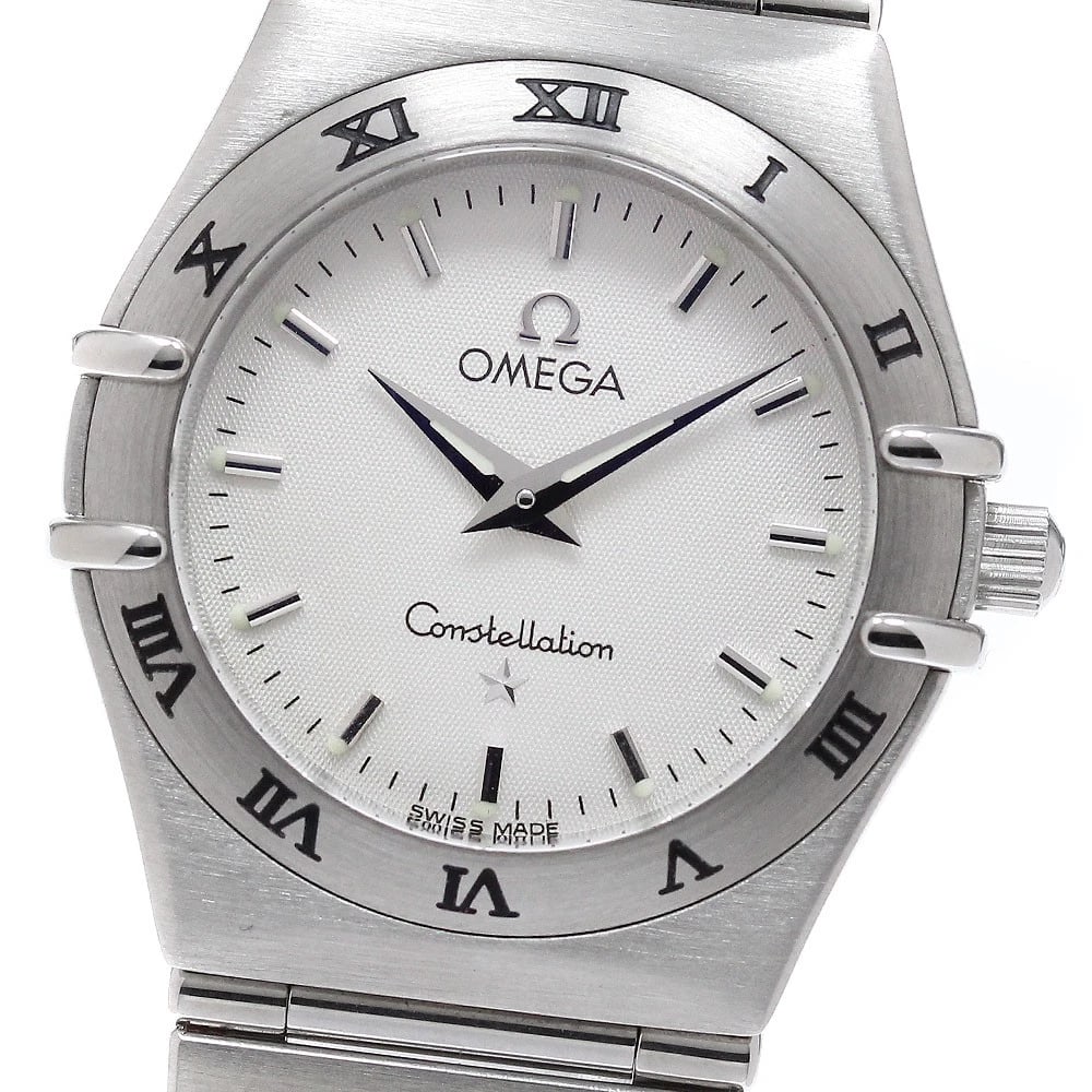 OMEGA CONSTELLATION SILVER QUARTZ WATCH: OMEGA Constellation Silver Quartz Watch Brand: OMEGA Type/Style: Wristwatch Material: Band Material Stainless Steel, Case Material Stainless Steel Color: Case Color Silver Band Color Silver Dial