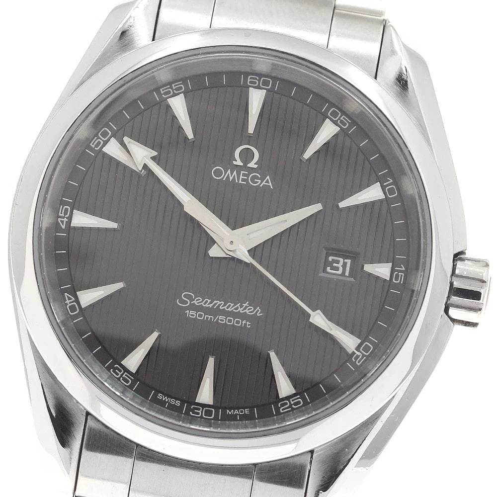 OMEGA SEAMASTER AQUA TERRA DATE QUARTZ WATCH: OMEGA Seamaster Aqua Terra Date Quartz Watch Brand: OMEGA Type/Style: Wristwatch Material: Band Material Stainless Steel, Case Material Stainless Steel Color: Case Color Silver Band Color Silver Dial