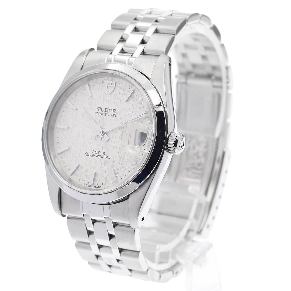 TUDOR PRINCE DATE SILVER AUTOMATIC WATCH - 2