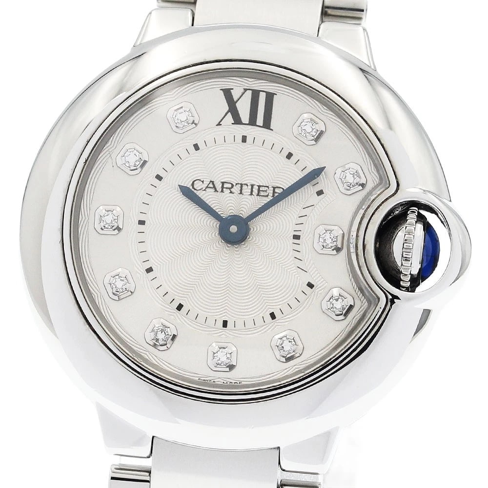 CARTIER BARON BLUE DIAMOND QUARTZ WATCH: CARTIER Baron blue diamond Quartz Watch Brand: CARTIER Type/Style: Wristwatch Material: Stainless Steel, Stainless Steel Color: Case Color Silver Band Color Silver Dial Color Silver Size: Case size