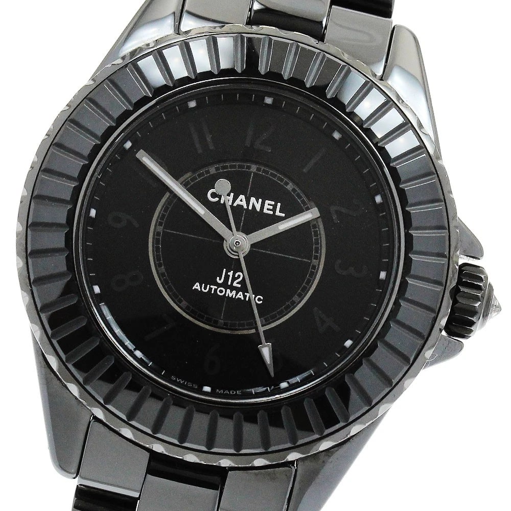 CHANEL J12 CALIBER BLACK AUTOMATIC WATCH (1 of 4)