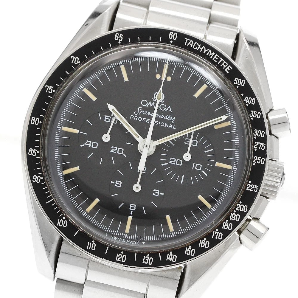 OMEGA SPEEDMASTER STAINLESS STEEL WATCH: OMEGA Speedmaster Stainless Steel Watch Brand: OMEGA Type/Style: Wristwatch Material: Band Material Stainless Steel, Case Material Stainless Steel Color: Case Color Silver Band Color Silver Dial