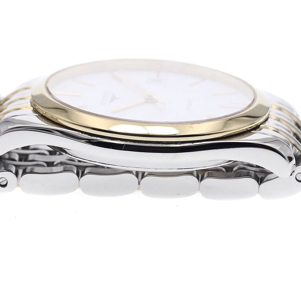 LONGINES CLASSIC DATE WHITE AUTOMATIC WATCH - 5