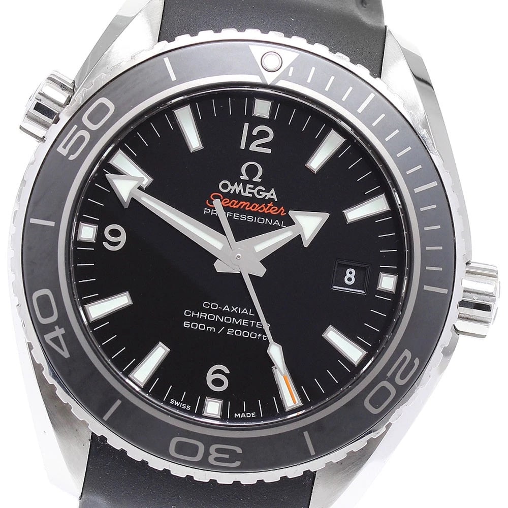 OMEGA SEAMASTER PLANET OCEAN CO-AXIAL AUTOMATIC WATCH: OMEGA Seamaster Planet Ocean Co-Axial Automatic Watch Brand: OMEGA Type/Style: Wristwatch Material: Band Material rubber, Case Material Stainless Steel Color: Dial Color black Band Color black Case Co