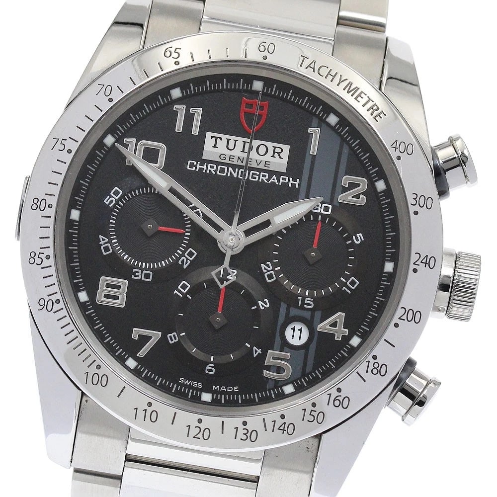 TUDOR CHRONOGRAPH BLACK GREY AUTOMATIC WATCH (1 of 5)