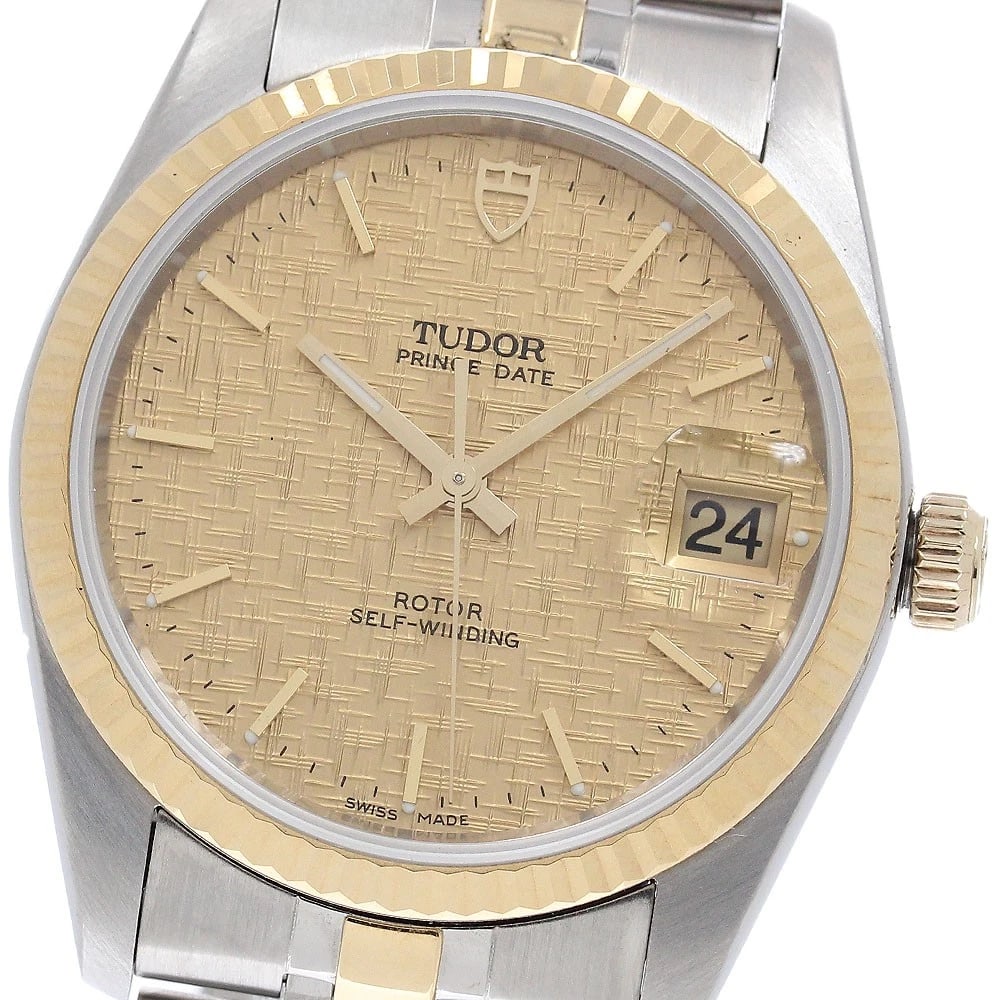 TUDOR PRINCE DATE YG BEZEL GOLD AUTOMATIC WATCH: TUDOR Prince Date YG bezel gold Automatic Watch Brand: TUDOR Type/Style: Wristwatch Material: Band Material Stainless Steel/YG, Case Material Stainless Steel/YG Color: Case Color Silver / Gold Band Co