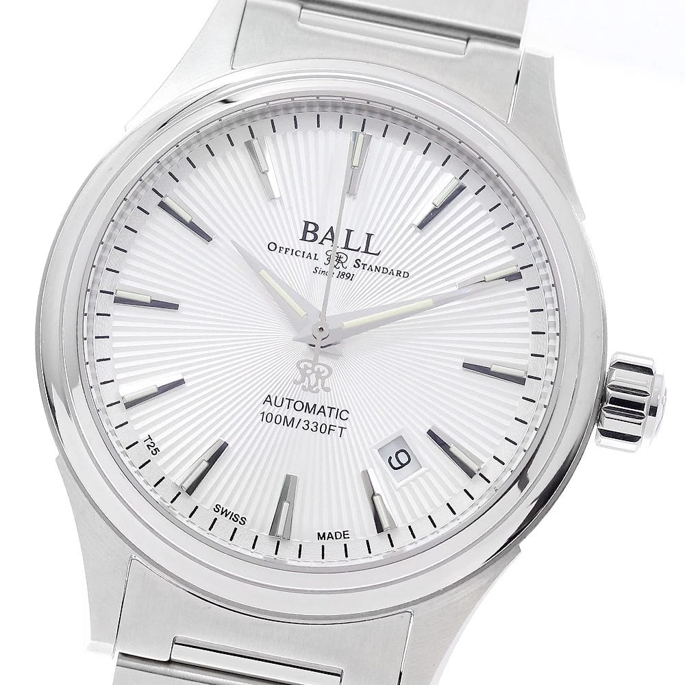 BALLWATCH DATE AUTOMATIC WATCH: BALLWATCH Date Automatic Watch Brand: BALLWATCH Type/Style: Wristwatch Material: Band Material Stainless Steel, Case Material Stainless Steel Color: Dial Color Silver Band Color Silver Case Color