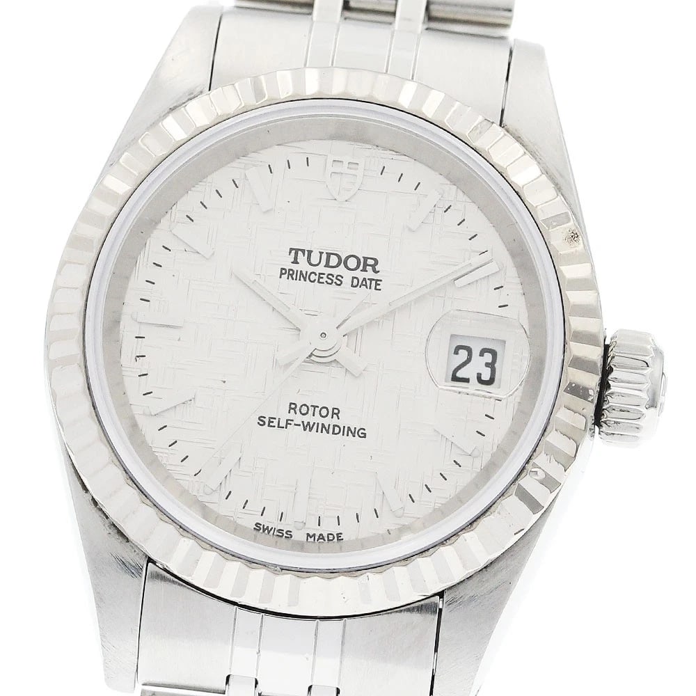 TUDOR PRINCESS DATE BEZEL SILVER AUTOMATIC WATCH: TUDOR Princess date bezel Silver Automatic Watch Brand: TUDOR Type/Style: Wristwatch Material: Band Material Stainless Steel, Case Material Stainless Steel/WG Color: Dial Color Silver Band Color