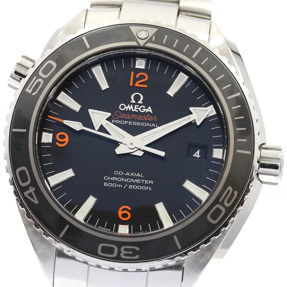 OMEGA SEAMASTER PLANET OCEAN AUTOMATIC WATCH: OMEGA Seamaster Planet Ocean Automatic Watch Brand: OMEGA Type/Style: Wristwatch Material: Band Material Stainless Steel, Case Material Stainless Steel Color: Dial Color black Band Color Silver Case C
