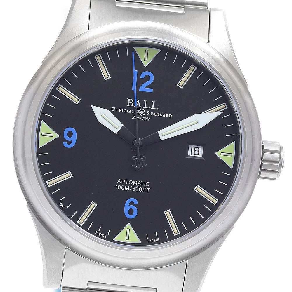 BALLWATCH STOKEMAN DATE BLACK AUTOMATIC WATCH: BALLWATCH Stokeman Date black Automatic Watch Brand: BALLWATCH Type/Style: Wristwatch Material: Band Material Stainless Steel, Case Material Stainless Steel Color: Dial Color black Band Color Silver