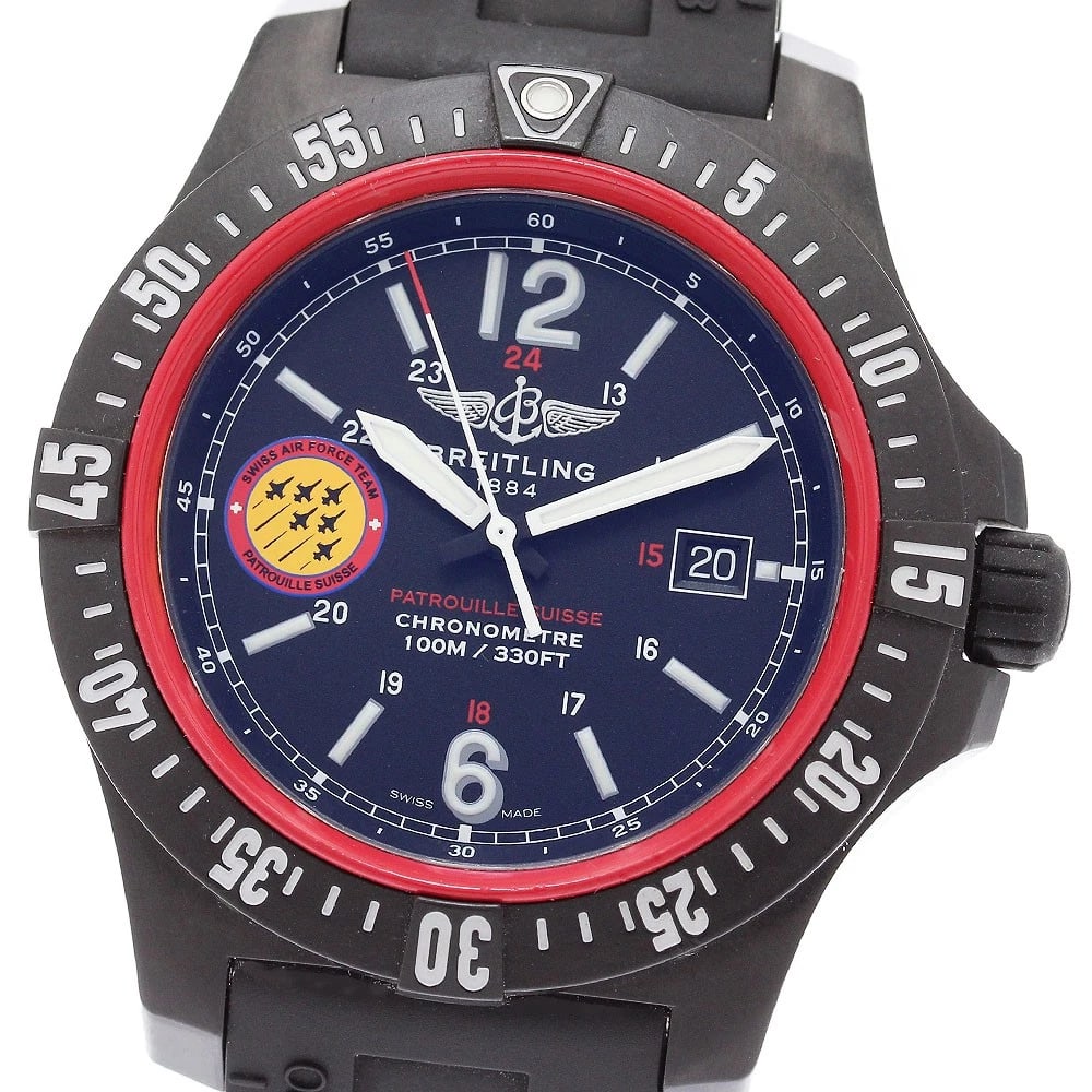 BREITLING COLT QUARTZ WATCH: BREITLING Colt Quartz Watch Brand: BREITLING Type/Style: Wristwatch Material: Band Material rubber, Case Material Bright light Color: Case Color black Band Color black Dial Color black Size: Case size