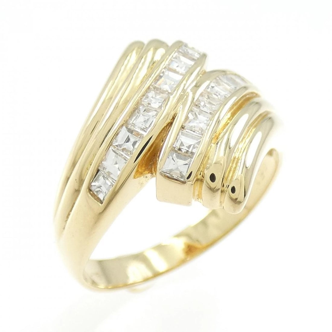 K18YG DIAMOND RING: K18YG Diamond Ring Brand: Unbranded Type/Style: Diamond Ring Material: K18YG, Main Stone Natural Color: Yellow gold Size: US 6 1/4 Accessories: None Accessories Notice: When purchasing pre-owned