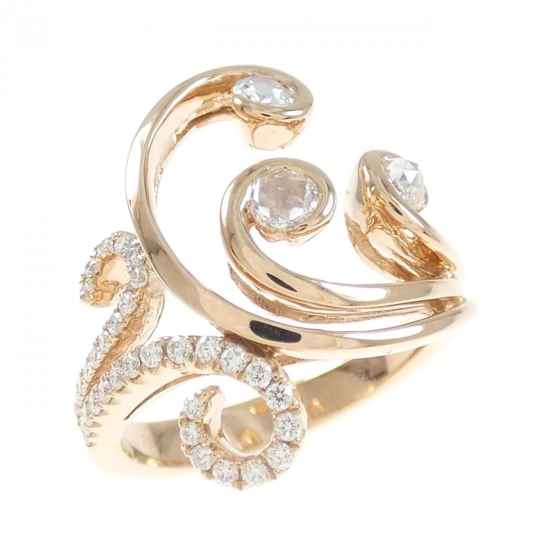750PG DIAMOND RING: 750PG Diamond Ring Brand: Unbranded Type/Style: Diamond Ring Material: 750PG, Color: pink Gold Size: US 6 1/4 Accessories: None Accessories Notice: When purchasing pre-owned goods, please refer to