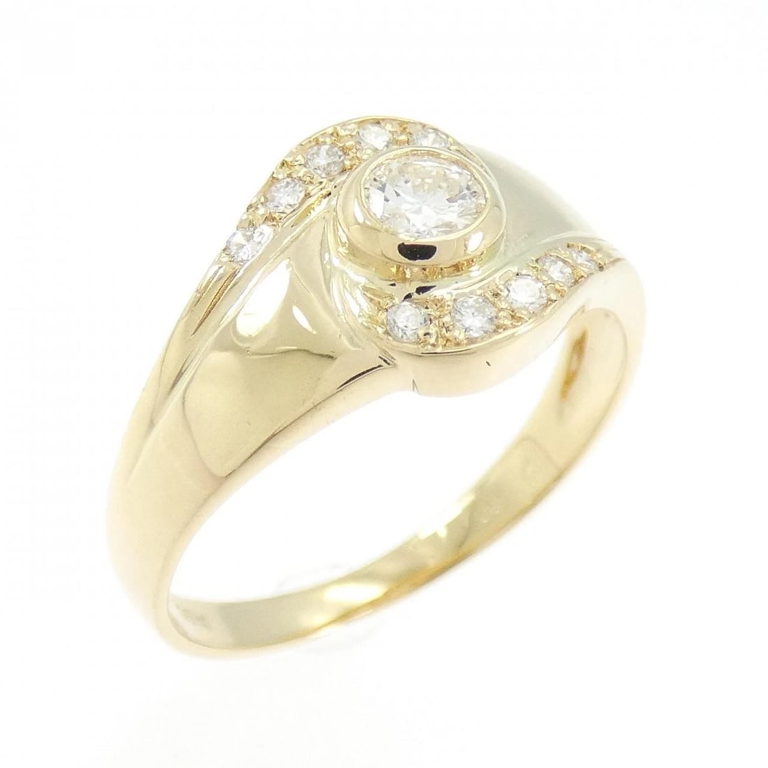 750YG DIAMOND RING: 750YG diamond ring Brand: Unbranded Type/Style: Diamond Ring Material: 750YG, Main Stone Natural Color: Yellow Gold Size: US 6 1/4 Accessories: None Accessories Notice: When purchasing pre-owned