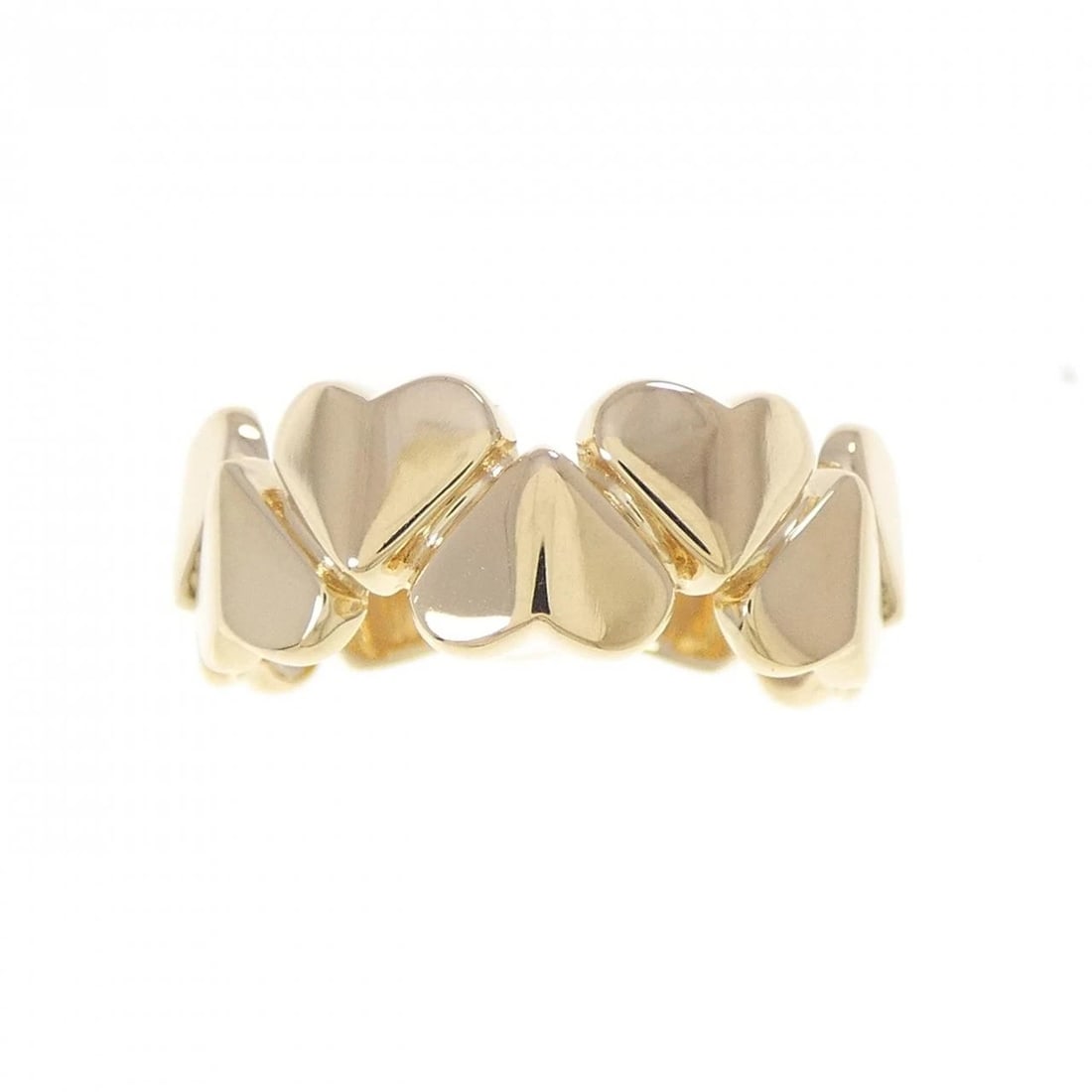 K18YG HEART RING - 2