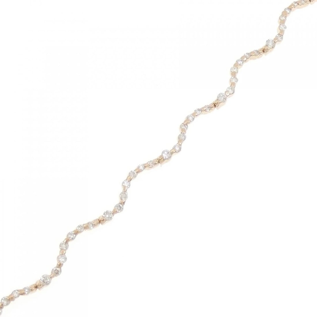 K18PG DIAMOND BRACELET: K18PG Diamond Bracelet Brand: Unbranded Type/Style: bracelet Material: K18PG, Main Stone Natural Color: pink Gold Size: 17.5cmActual Size Max width approx: 4.1mm Accessories: None Accessories Notice: