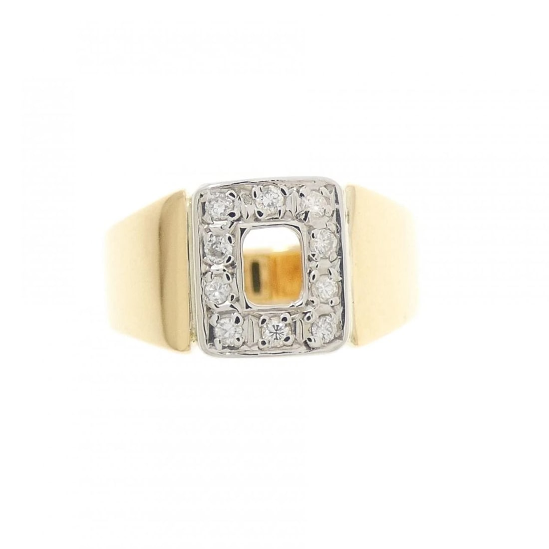 K18YG/PT900 DIAMOND RING: K18YG/PT900 Diamond Ring Brand: Unbranded Type/Style: Diamond Ring Material: K18YG/PT900, Main Stone Natural Color: YG,Silver Size: US 4 1/2 Accessories: None Accessories Notice: When purc