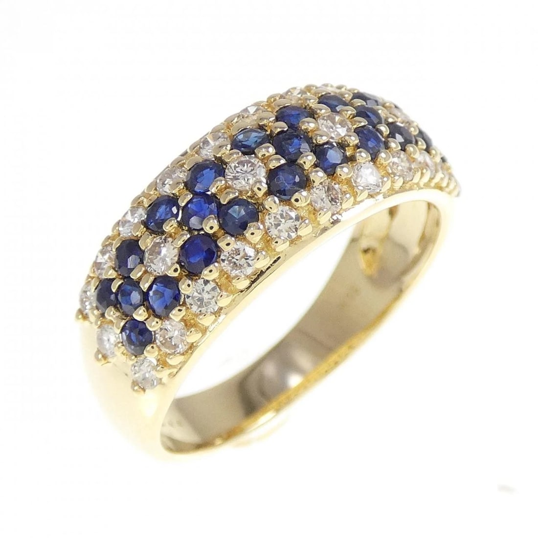 K18YG SAPPHIRE RING: K18YG Sapphire Ring Brand: Unbranded Type/Style: Sapphire Ring Material: 18K Yellow Gold, Main Stone Sapphire Secondary Stone Diamond Color: Yellow Gold Size: US 6 1/4 Accessories: None Accessories