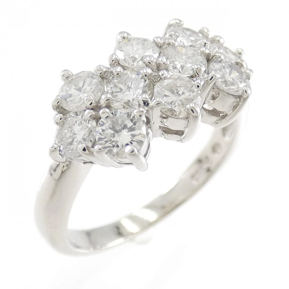 PT850 DIAMOND RING: PT850 Diamond Ring Brand: Unbranded Type/Style: Diamond ring Material: PT850, Color: Silver Size: US 5 1/4 Accessories: None Accessories Notice: When purchasing pre-owned goods, please refer to the