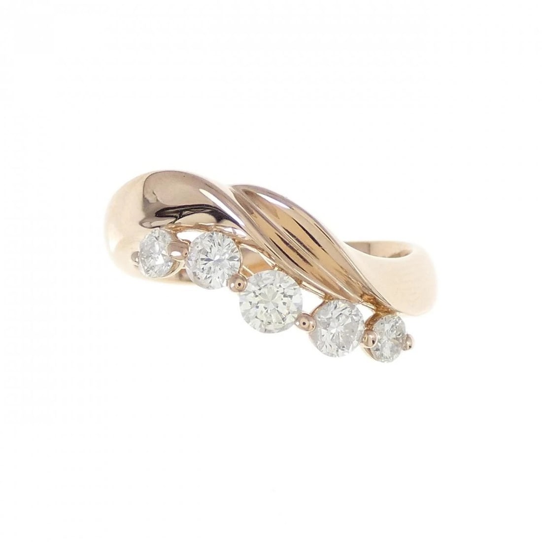 K18PG DIAMOND RING: K18PG Diamond Ring Brand: Unbranded Type/Style: Diamond Ring Material: K18 Pink Gold, Color: Pink Gold Size: US 6 1/4 Accessories: None Accessories Notice: When purchasing pre-owned goods, please