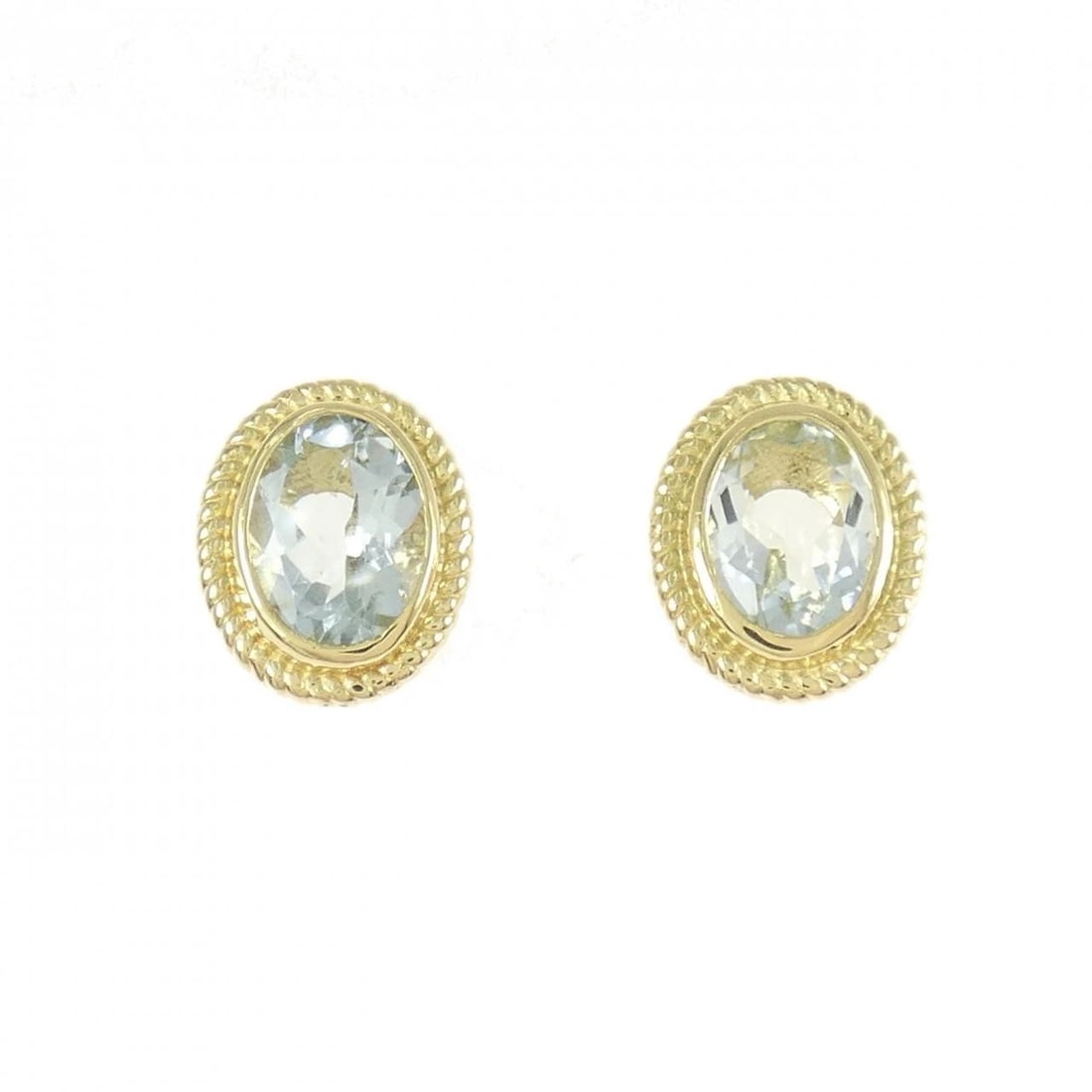 K18YG AQUAMARINE PIERCE: K18YG Aquamarine Pierce Brand: Unbranded Type/Style: Aquamarine Pierce/Earring Material: K18YG, Main Stone Aquamarine Color: Yellow gold Size: Actual Size Approx. height x width: 11.0mm x 9.0mm