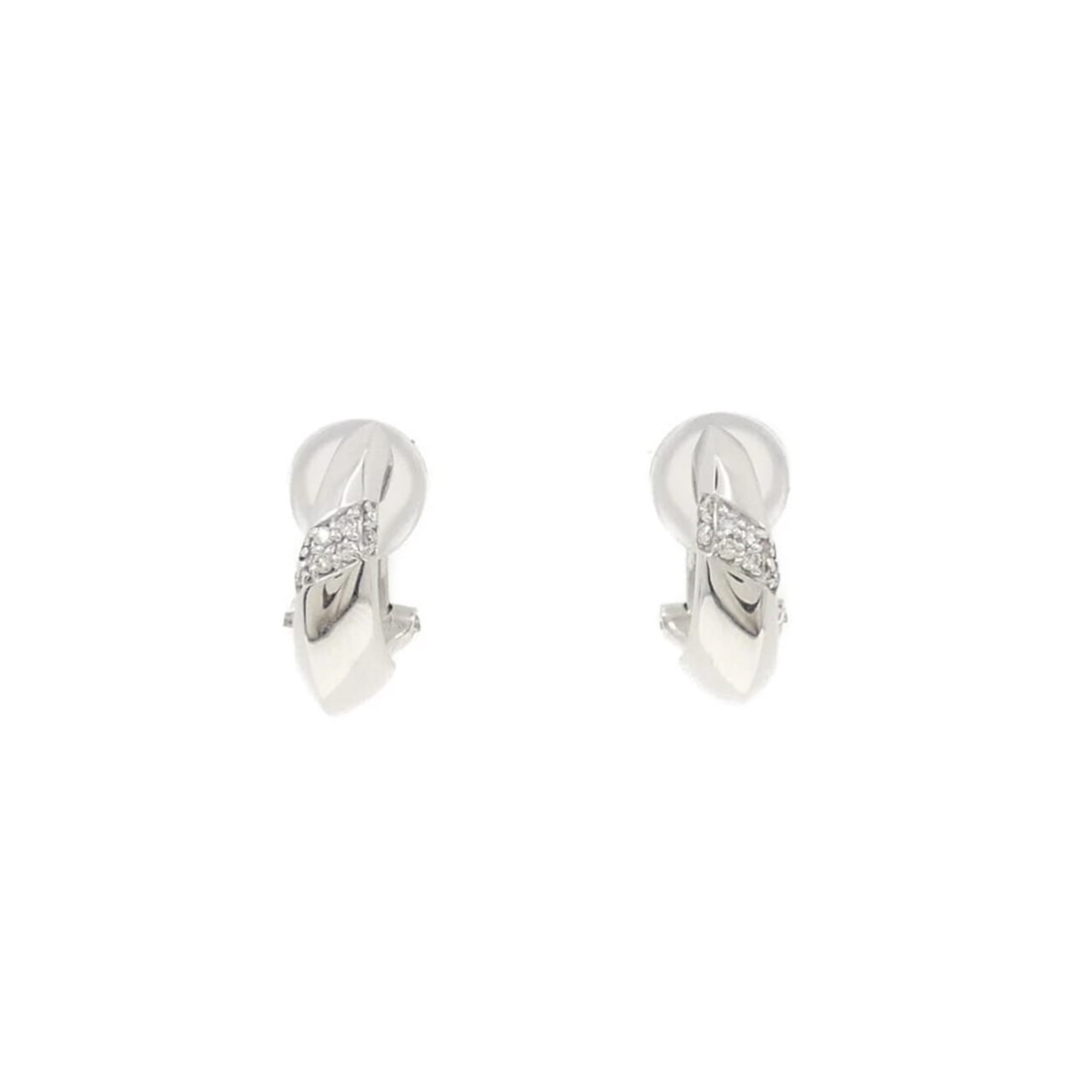 K18WG DIAMOND PIERCE/EARRING: K18WG Diamond Pierce/Earring Brand: Unbranded Type/Style: Diamond Pierce/Earring Material: K18WG, Main Stone NATURAL Color: WHITE GOLD Size: Actual Size Approx. height x width: 16.0mm x 5.4mm