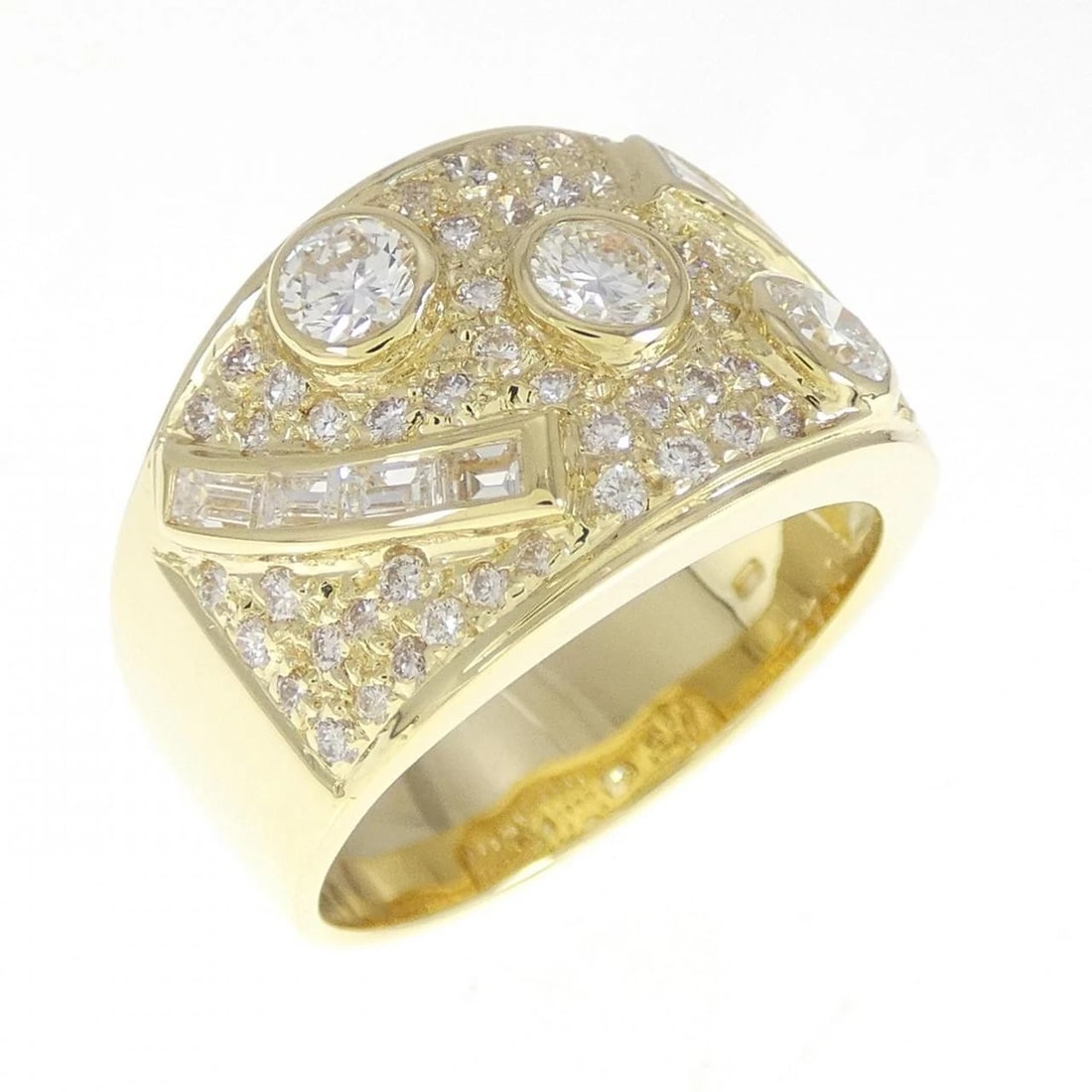 K18YG DIAMOND RING: K18YG Diamond Ring Brand: Unbranded Type/Style: Diamond ring Material: 18K Yellow Gold, Main Stone natural Color: Yellow Gold Size: US 8.75 Accessories: None Accessories Notice: When purchasing