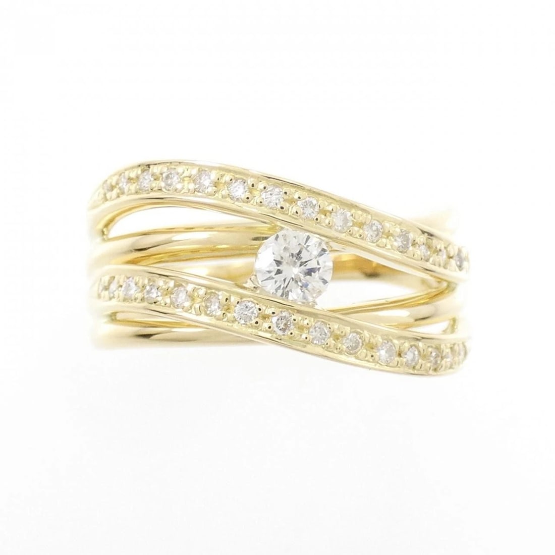K18YG DIAMOND RING: K18YG Diamond Ring Brand: Unbranded Type/Style: Diamond ring Material: K18YG, Main Stone Natural Color: Yellow gold Size: US 8.25 Accessories: None Accessories Notice: When purchasing pre-