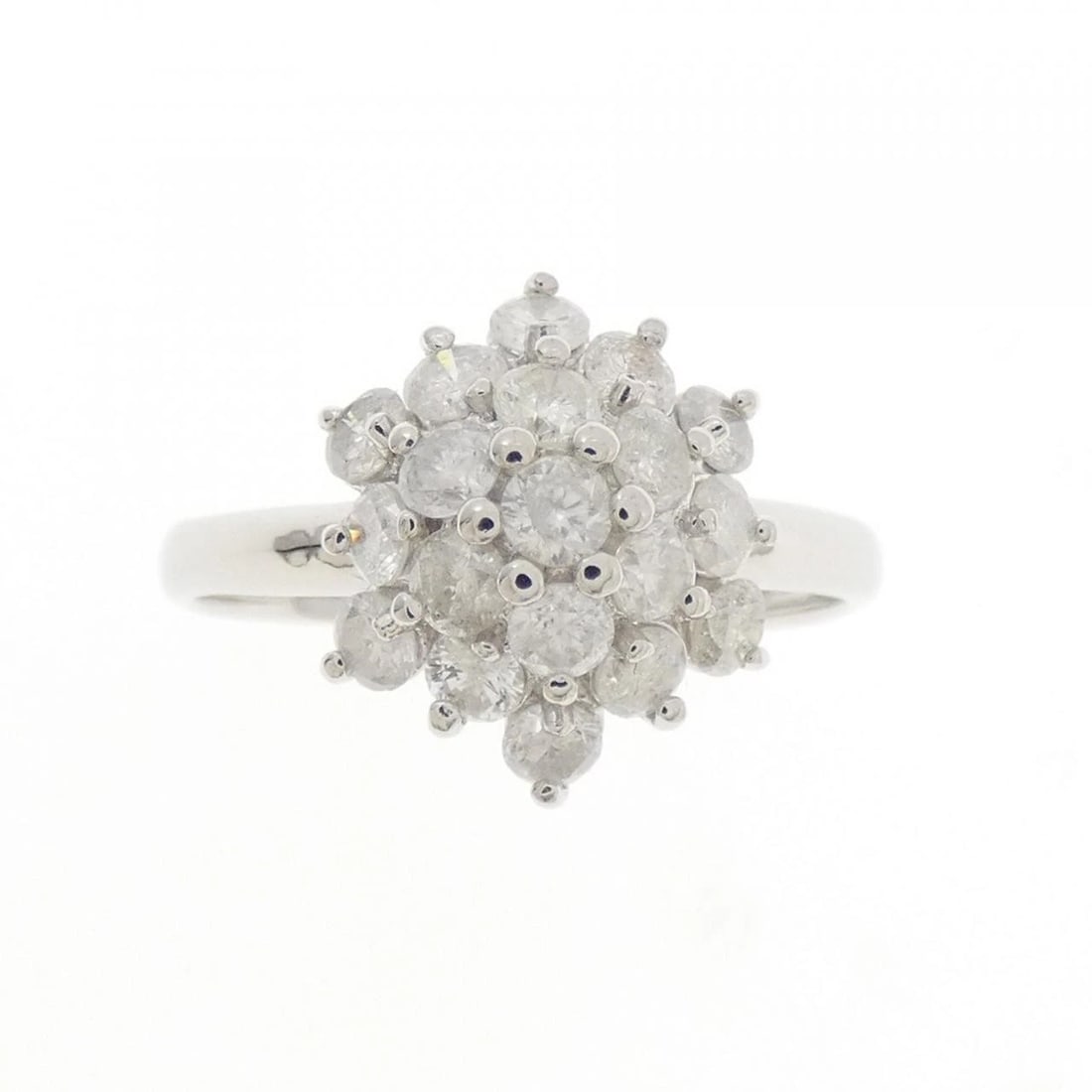 PT900 DIAMOND RING: PT900 Diamond Ring Brand: Unbranded Type/Style: Diamond Ring Material: PT900, Main Stone NATURAL Color: SILVER Size: US 6 1/4 Accessories: None Accessories Notice: When purchasing pre-owned goods,